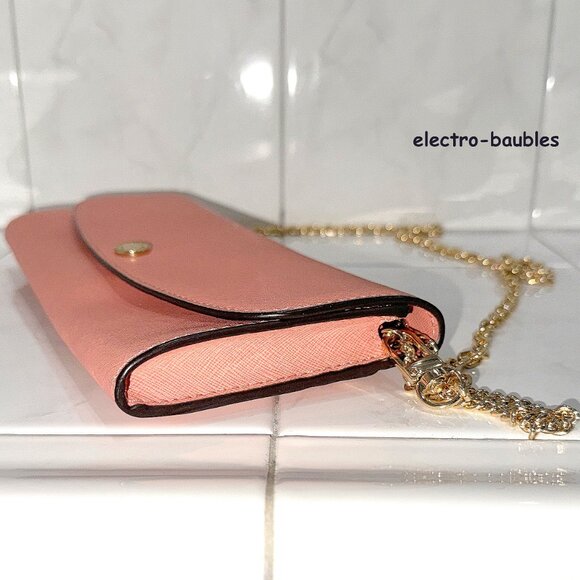 Michael Kors Jet Set Travel Large Saffiano Leather Zip Wallet / Wristlet Pink - Picture 6 of 13